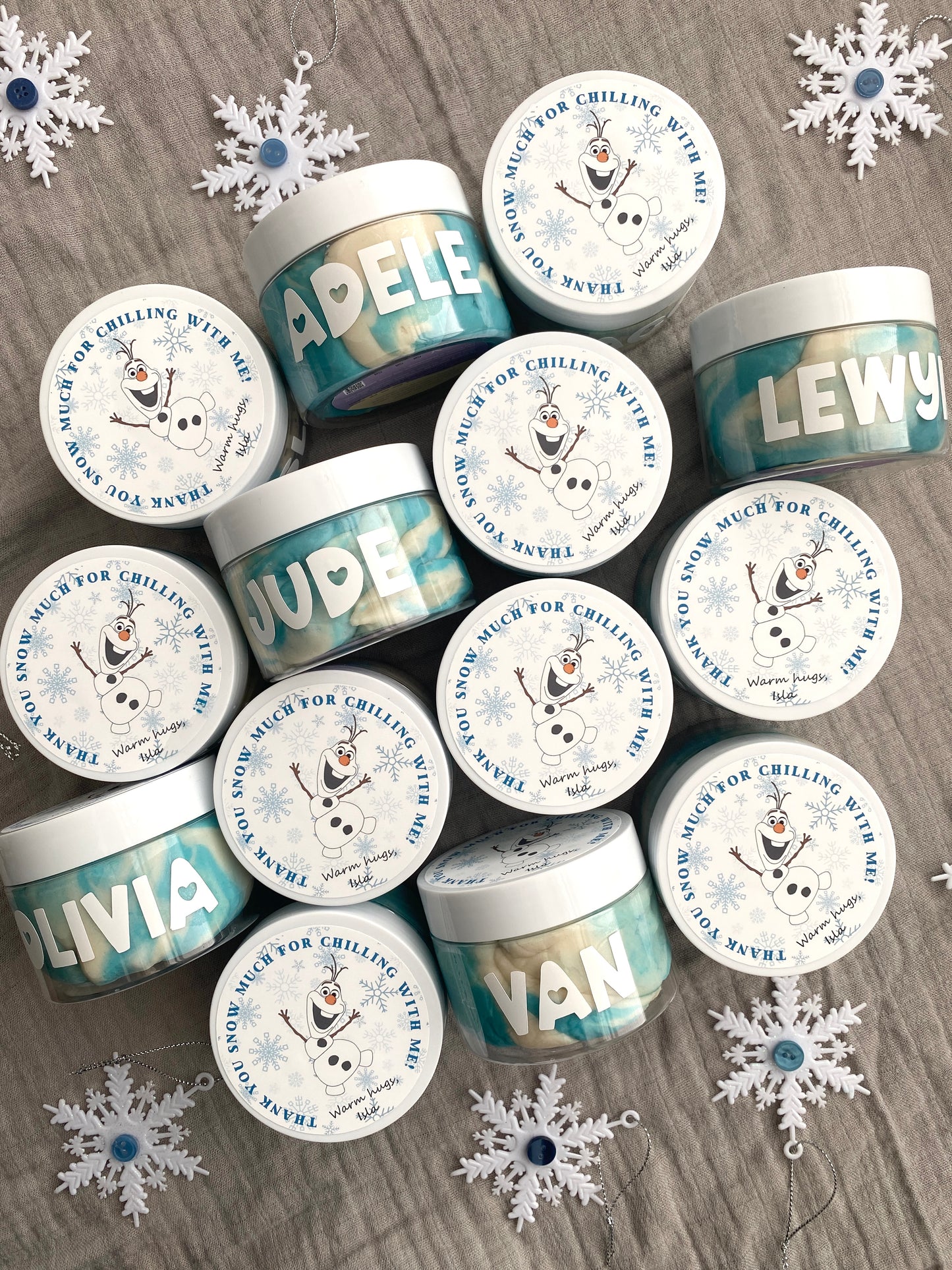 Personalized Playdough Jar Favours