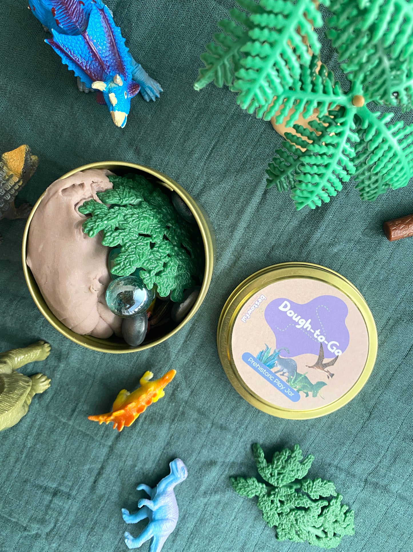 Prehistoric Play - Dough to Go Jar