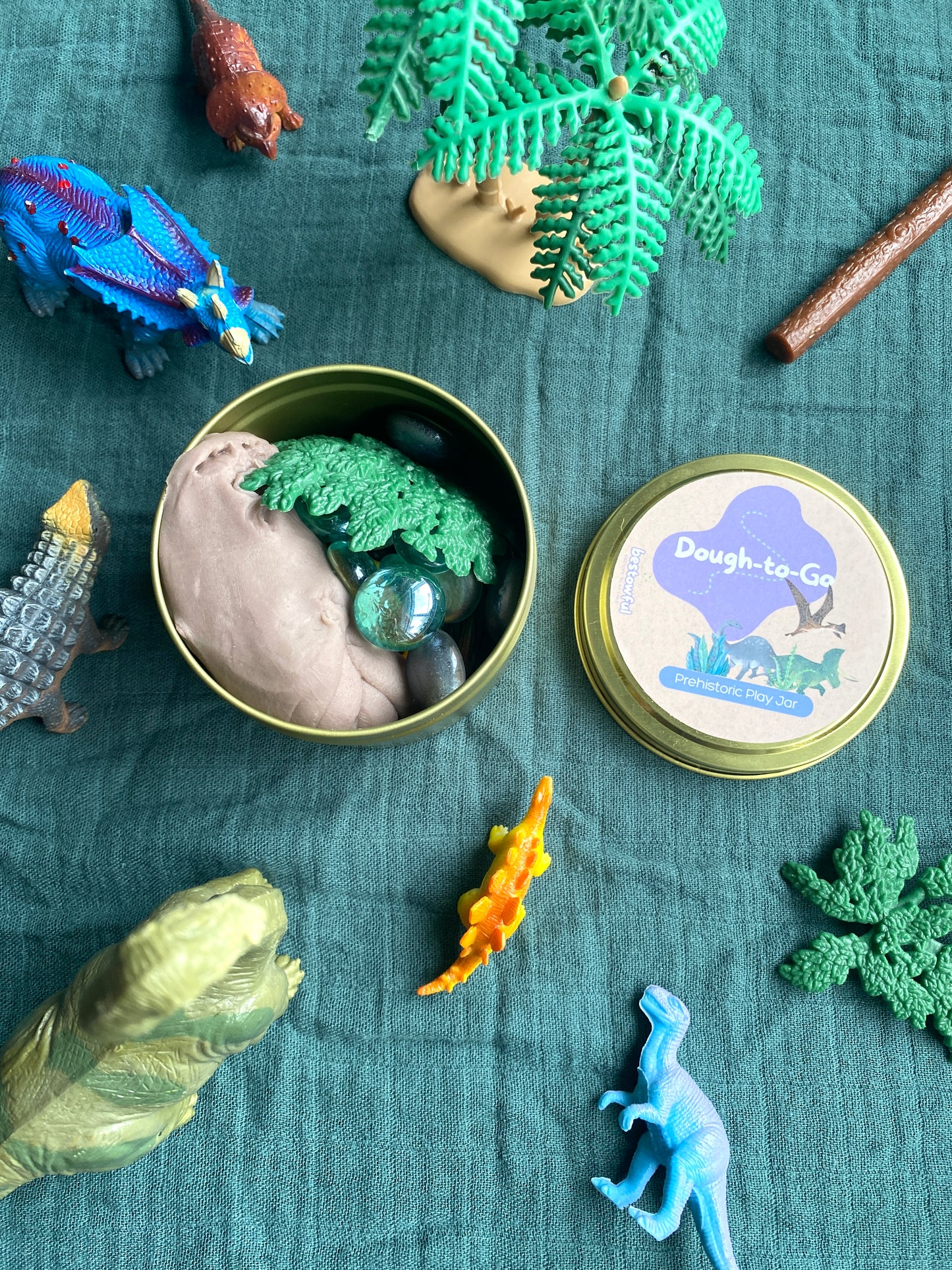 Prehistoric Play - Dough to Go Jar