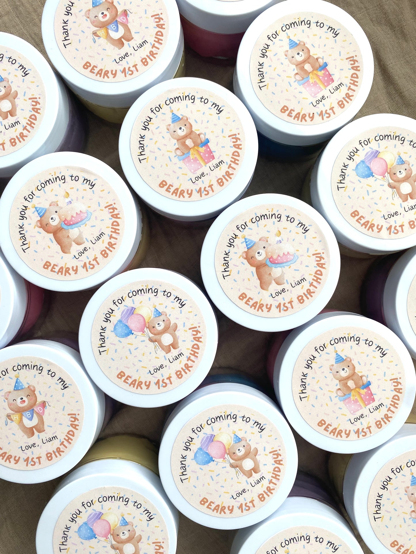 Personalized Playdough Jar Favours