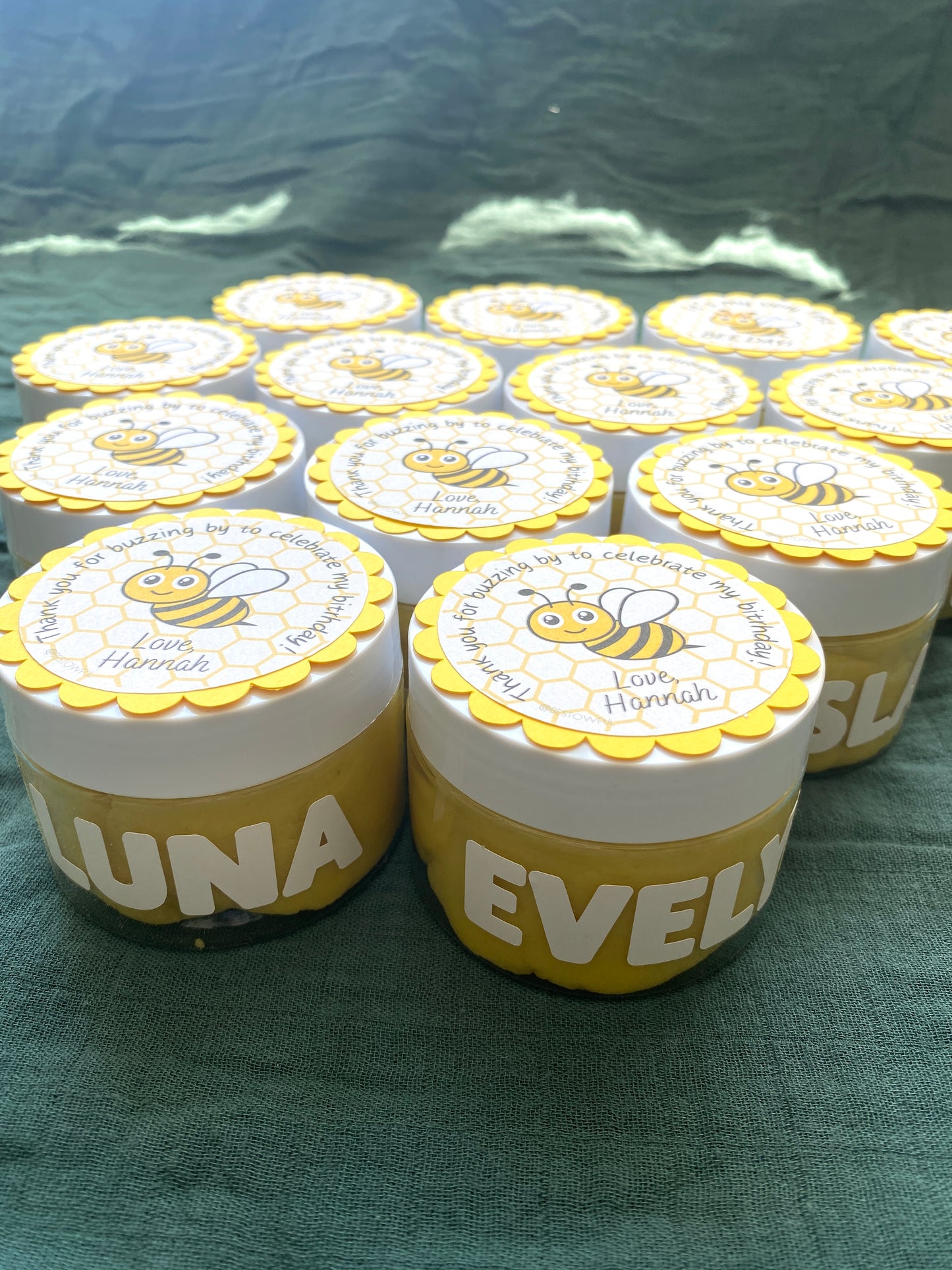 Personalized Playdough Jar Favours